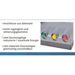 VOSS.farming "DELTA 5" - 230V Weidezaungerät + Erdanschluss-Set -Optimal Ranchzaun Geschäft grau 3ausgaenge