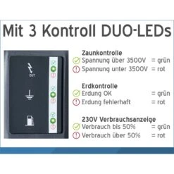 VOSS.farming "NVi 9000" - 230V Weidezaungerät, Extra Stark -Optimal Ranchzaun Geschäft kontroll leds