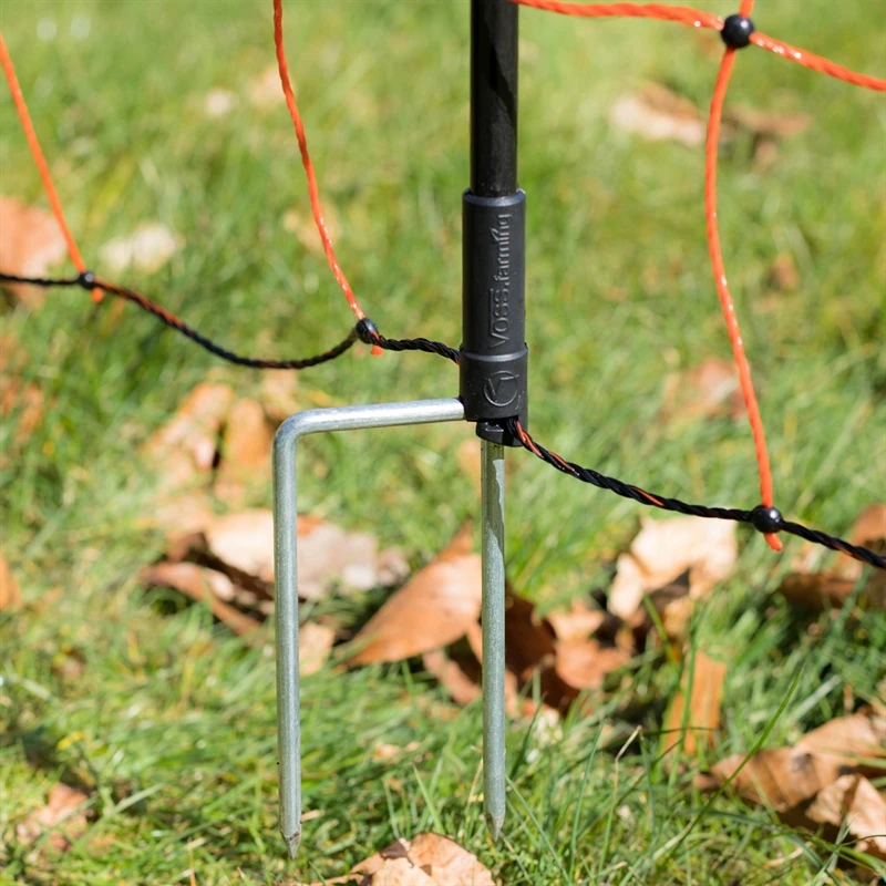 VOSS.farming FarmNET 50m Schafzaun, Ziegennetz, Elektronetz, 108cm, 14 Pfähle, 2 Spitzen, Orange 7 VOSS.farming FarmNET 50m Schafzaun, Ziegennetz, Elektronetz, 108cm, 14 Pfähle, 2 Spitzen, Orange – Bild 5