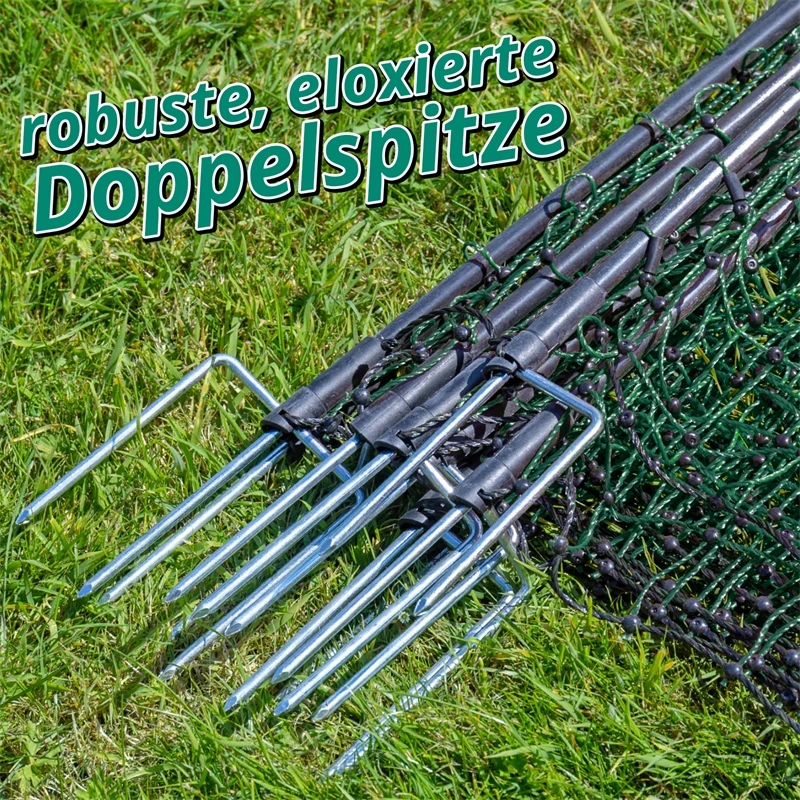 VOSS.farming FarmNET 25m Hühnerzaun, Geflügelnetz, 112cm, 9 Pfähle, 2 Spitzen, Grün, Ohne Strom 22 VOSS.farming FarmNET 25m Hühnerzaun, Geflügelnetz, 112cm, 9 Pfähle, 2 Spitzen, Grün, Ohne Strom – Bild 20