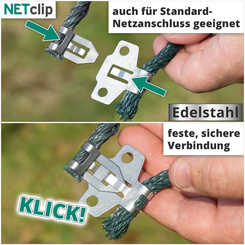 VOSS.farming FarmNET 50m Hühnerzaun, Geflügelnetz, 112cm, 16 Pfähle, 2 Spitzen, Grün 14 VOSS.farming FarmNET 50m Hühnerzaun, Geflügelnetz, 112cm, 16 Pfähle, 2 Spitzen, Grün – Bild 12