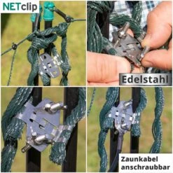 VOSS.farming FarmNET 15m Hühnerzaun, Geflügelnetz, 112cm, 6 Pfähle, 2 Spitzen, Grün 32 VOSS.farming FarmNET 15m Hühnerzaun, Geflügelnetz, 112cm, 6 Pfähle, 2 Spitzen, Grün -Optimal Ranchzaun Geschäft voss farming netclip gefluegelnetz anschluss edelstahl 11