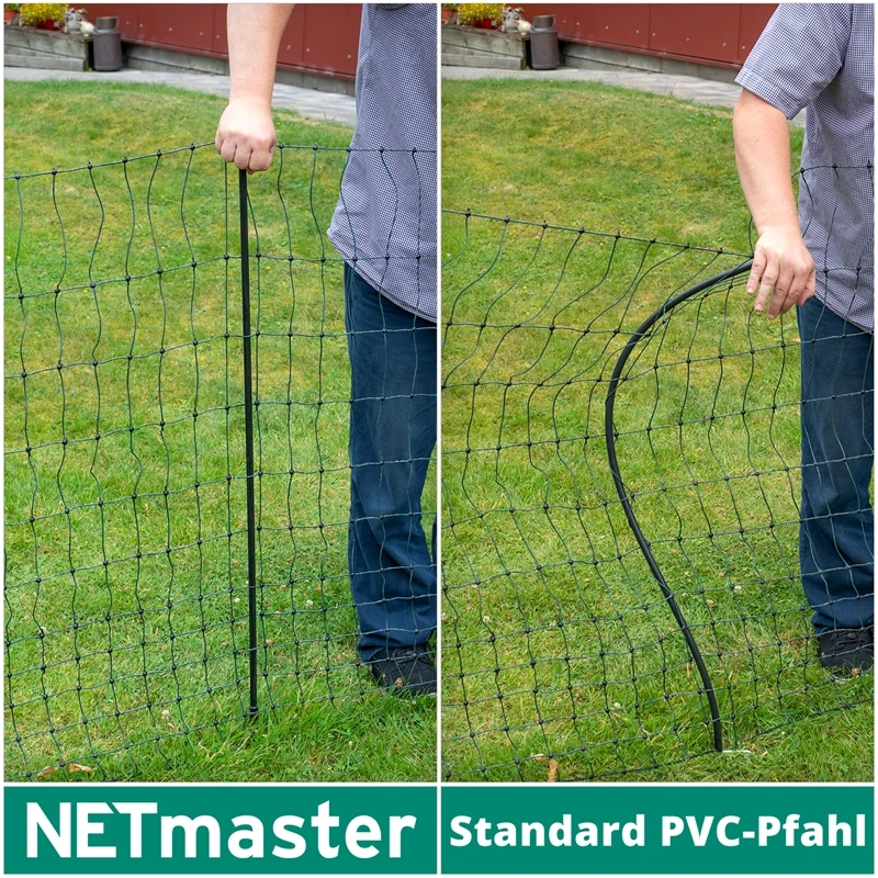 VOSS.farming FarmNET 50m Hühnerzaun, Geflügelnetz, 112cm, 16 Pfähle, 2 Spitzen, Grün 10 VOSS.farming FarmNET 50m Hühnerzaun, Geflügelnetz, 112cm, 16 Pfähle, 2 Spitzen, Grün – Bild 8