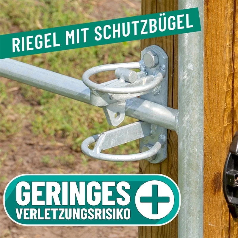 VOSS.farming Weidetor Verstellbar 200 - 300 Cm, Mit Gitter, 110 Cm Hoch, Verzinkt 10 VOSS.farming Weidetor Verstellbar 200 - 300 Cm, Mit Gitter, 110 Cm Hoch, Verzinkt – Bild 8