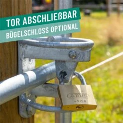 VOSS.farming Weidetor Weidezauntor, Verzinkt, Verstellbar 205 - 300 Cm, 110 Cm Hoch -Optimal Ranchzaun Geschäft voss farming weidetor verschluss abschliessbar 2