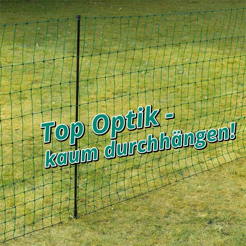 VOSS.farming FarmNET 50m Hühnerzaun, Geflügelnetz, 112cm, 16 Pfähle, 2 Spitzen, Grün, Ohne Strom 19 VOSS.farming FarmNET 50m Hühnerzaun, Geflügelnetz, 112cm, 16 Pfähle, 2 Spitzen, Grün, Ohne Strom – Bild 17